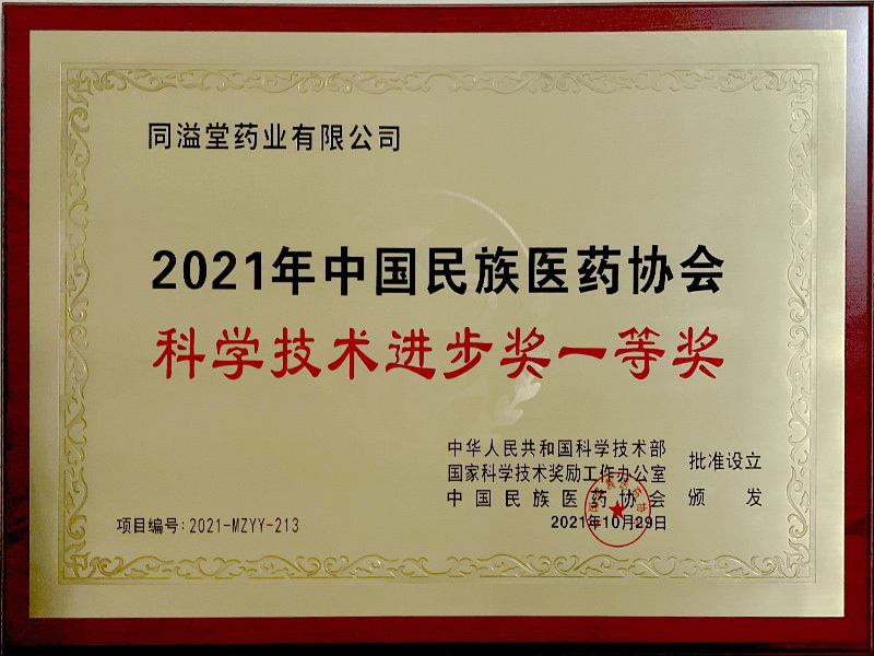 2021年科学技术奖“中药类别”一等奖